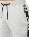 Spodnie męskie dresowe joggery jasnoszare UX3539_4