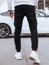 Spodnie męskie jeansowe bojówki czarne Dstreet UX4330_3