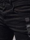 Spodnie męskie jeansowe bojówki czarne Dstreet UX4357_3