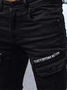 Spodnie męskie jeansowe bojówki czarne Dstreet UX4359_4