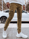 Spodnie męskie jeansowe bojówki kamelowe Dstreet UX4331_2