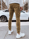 Spodnie męskie jeansowe bojówki kamelowe Dstreet UX4331_3