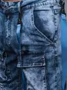 Spodnie męskie jeansowe bojówki niebieskie Dstreet UX3595_5