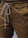 Spodnie męskie jeansowe joggery brązowe Dstreet UX4189_3