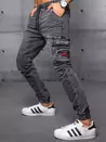 Spodnie męskie jeansowe joggery czarne Dstreet UX3577_1