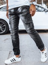 Spodnie męskie jeansowe joggery czarne Dstreet UX4040_2