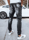 Spodnie męskie jeansowe joggery czarne Dstreet UX4040_4