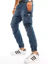 Spodnie męskie jeansowe joggery niebieskie Dstreet UX3212_1