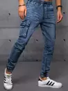 Spodnie męskie jeansowe joggery niebieskie Dstreet UX3562_3