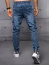 Spodnie męskie jeansowe joggery niebieskie Dstreet UX3564_4