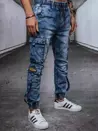 Spodnie męskie jeansowe joggery niebieskie Dstreet UX3588_3