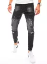 Spodnie męskie jeansowe typu bojówki czarne Dstreet UX3254_2