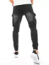 Spodnie męskie jeansowe typu bojówki czarne Dstreet UX3254_4
