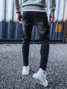 Spodnie męskie jeansowe typu bojówki czarne Dstreet UX3259_4