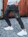Spodnie męskie jeansowe typu bojówki czarne Dstreet UX3310_1