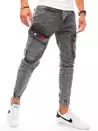 Spodnie męskie jeansowe typu bojówki jasnoszare Dstreet UX3255_3
