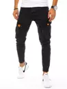 Spodnie męskie jeansowe typu jogger czarne Dstreet UX3257_2