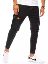 Spodnie męskie jeansowe typu jogger czarne Dstreet UX3257_3