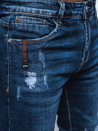 Spodnie męskie jeansowe z dziurami niebieskie Dstreet UX4021_3