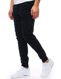 Spodnie męskie joggery jeansowe granatowe Dstreet UX1826
