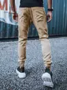 Spodnie męskie typu jogger beżowe Dstreet UX3300_4