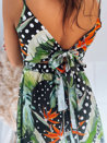 Sukienka w tropikalne wzory TROPICAL czarna Dstreet EY2295_3