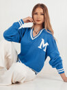 Sweter damski oversize MIRAGE niebieski Dstreet MY2221_1