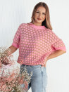 Sweter damski oversize PINGOL różowy Dstreet MY2305_1
