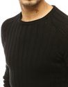 Sweter męski wkładany przez głowę czarny WX1593_4