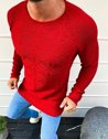 Sweter męski wkładany przez głowę czerwony WX1599_1