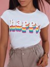 T-shirt damski HAPPY biały Dstreet RY1850_1