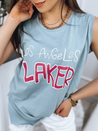 T-shirt damski LOS ANGELES niebieski Dstreet RY1927_2