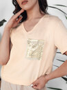 T-shirt damski TASTI brzoskwiniowy Dstreet RY2599_2