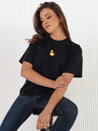 T-shirt damski z naszywką MIA ROSE czarny Dstreet RY2255_2