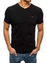 T-shirt męski bez nadruku czarny Dstreet RX4463