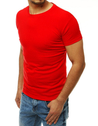 T-shirt męski bez nadruku czerwony Dstreet RX4189