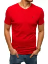 T-shirt męski bez nadruku czerwony Dstreet RX4464