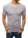 T-shirt męski bez nadruku jasnoszary Dstreet RX4545_1