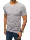 T-shirt męski bez nadruku jasnoszary Dstreet RX4545_2