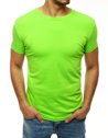 T-shirt męski bez nadruku limonkowy Dstreet RX4191_3