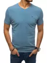 T-shirt męski bez nadruku niebieski Dstreet RX4540