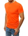 T-shirt męski bez nadruku pomarańczowy Dstreet RX4187