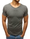 T-shirt męski bez nadruku w serek ciemnoszary Dstreet RX4557_2