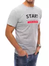 T-shirt męski jasnoszary Dstreet RX4738_3