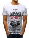 T-shirt męski z nadrukiem biały Dstreet RX3370