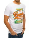 T-shirt męski z nadrukiem biały Dstreet RX4349_3