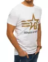 T-shirt męski z nadrukiem biały Dstreet RX4390_3