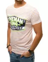 T-shirt męski z nadrukiem biały Dstreet RX4397_2
