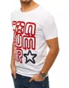 T-shirt męski z nadrukiem biały Dstreet RX4445_2