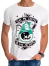 T-shirt męski z nadrukiem biały Dstreet RX4475_1